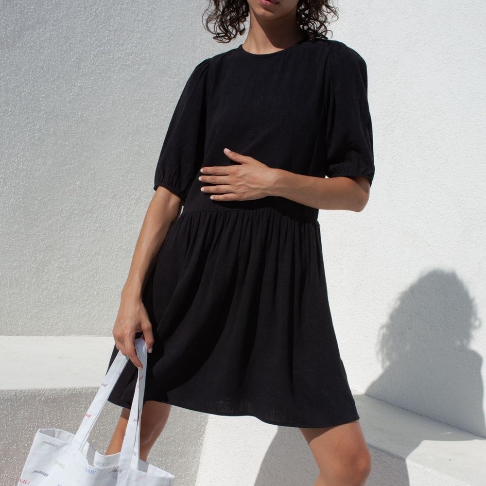 Lisa Says Gah Pia Mini Dress in Black, Size XL